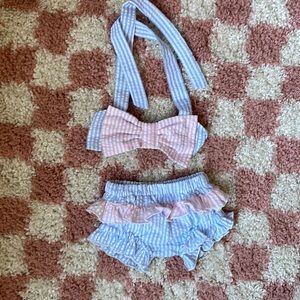 Cecil and Lou seersucker swim suit